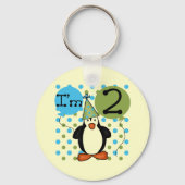 第2ペンギンの誕生日のTシャツおよびギフト キーホルダー (正面)