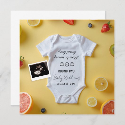 第2ミニマル回ベビー発表 招待状 (正面/裏面)