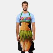 第2ルアウ(ハワイ式宴会)または台所笑いエプロン エプロン (着用した状態)