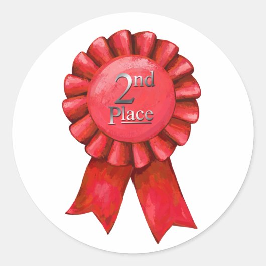 第2位リボン賞ステッカー ラウンドシール (正面)