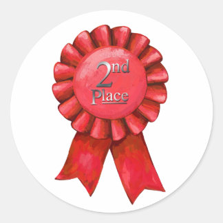 第2位リボン賞ステッカー ラウンドシール