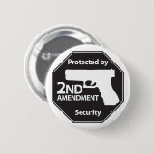 第2修正によって保護される 缶バッジ (正面&裏面)