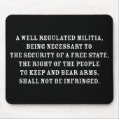 第2修正の文字 マウスパッド (正面)