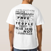 第2修正のTシャツの基本的な白いティー Tシャツ (裏面)