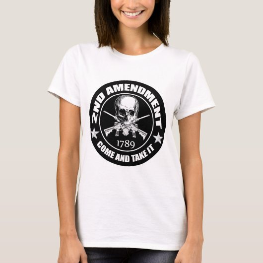 第2修正はそれにスカルおよびAR'Sを取ります来ます Tシャツ (正面)