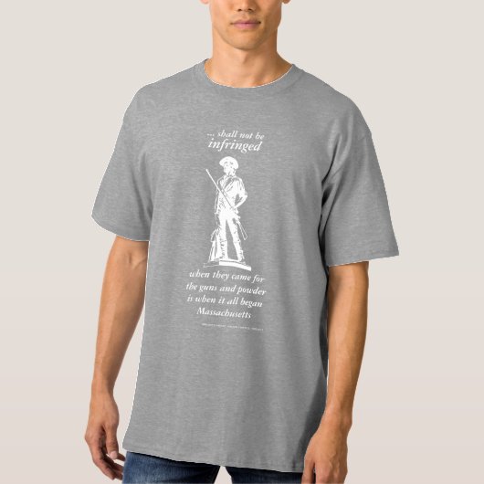 第2修正は侵された暗いティーではないです Tシャツ (正面)