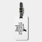 第2修正サポータ-銃権利か憲法 ラゲッジタグ (正面縦)