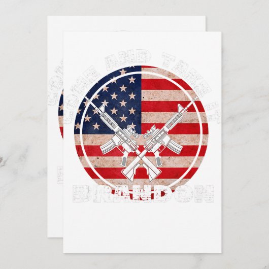 第2修正条項の銃の権利を持ってきて、受け取って、ブランドン セーブザデート (正面/裏面)