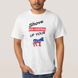 第2修正: あなたのの上の銃砲規制を押して下さい Tシャツ