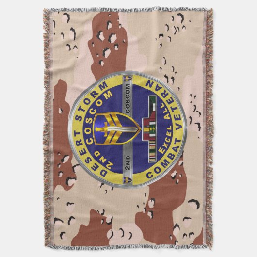第2協力隊サポート部隊デザートストーム退役軍人 スローブランケット (正面縦)