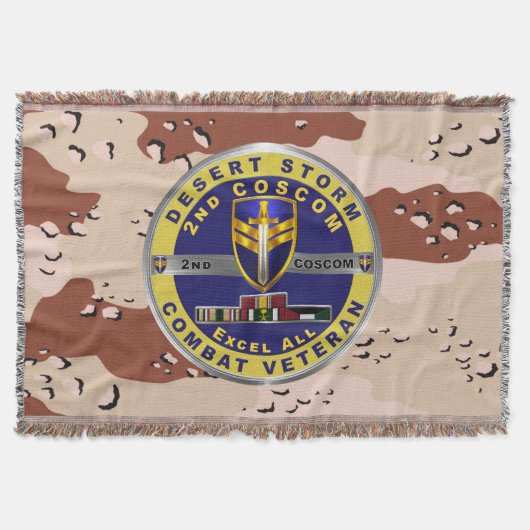 第2協力隊サポート部隊デザートストーム退役軍人 スローブランケット (正面)