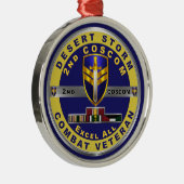 第2協力隊サポート部隊デザートストーム退役軍人 メタルオーナメント (右)