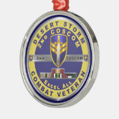 第2協力隊サポート部隊デザートストーム退役軍人 メタルオーナメント (左)