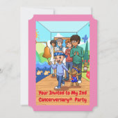 第2回がん周年記念パーティの招待状 招待状 (正面)