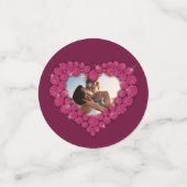 第2回ガーネット結婚のアニバーサリーハート写真レッド コンフェッティ (スモール正面)