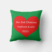 第2回クリスマス一緒かわいい赤いハート2023 クッション (裏面)
