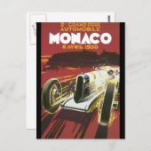 第2回グランプリモナコヴィンテージ旅行ポスター ポストカード (正面/裏面)