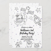 第2回ザ・ムーン・アンド・スターズ宇宙飛行士誕生日 招待状 (正面/裏面)
