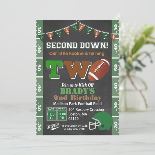 第2回バースデーサッカー誕生日パーティーの招待状 招待状 (スタンド正面)