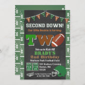 第2回バースデーサッカー誕生日パーティーの招待状 招待状 (正面/裏面)