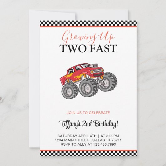 第2回バースデーパーティーカーズパーティー2速 招待状 (正面)