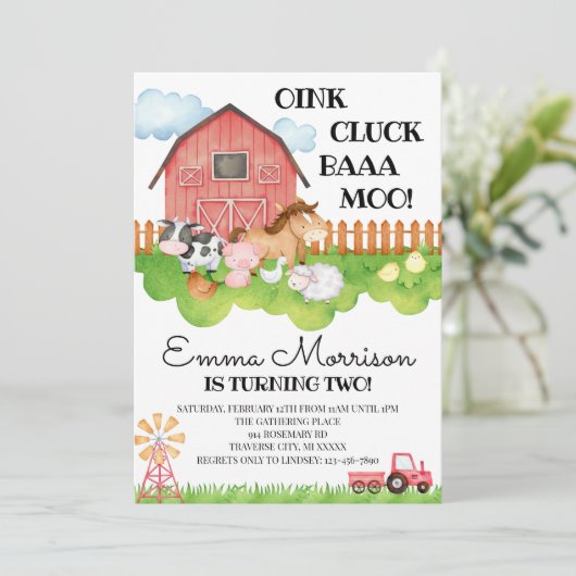 第2回バースデーファームアニマルバースデーパーティー 招待状 (スタンド正面)