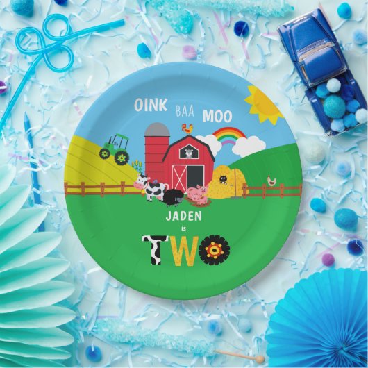 第2回バースデーファームバーンアニマルズオインクバモーア ペーパープレート (パーティー)