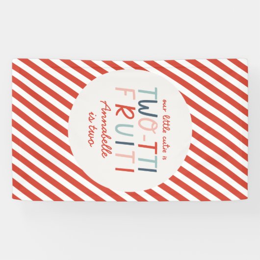 第2回バースデーフルーツ夏の子どもパーティーストライプ 横断幕 (横)