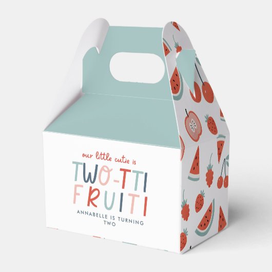 第2回バースデーフルーツ赤い夏の子供たちのパーティー フェイバーボックス (裏面サイド)