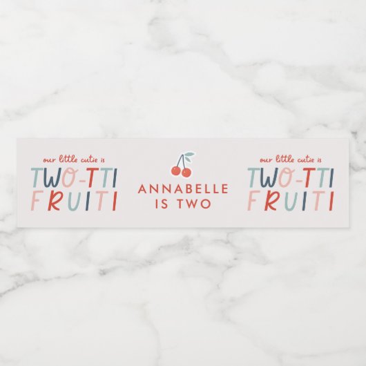 第2回バースデーフルーツ赤い夏の子供たちのパーティー ペットボトルラベル (シングルラベル)