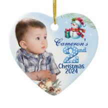 第2回パーソナライズされたクリスマス少年の写真ハートプレゼント