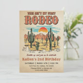 第2回ロデオ西部カウボーイ第2回誕生日の招待 招待状 (スタンド正面)