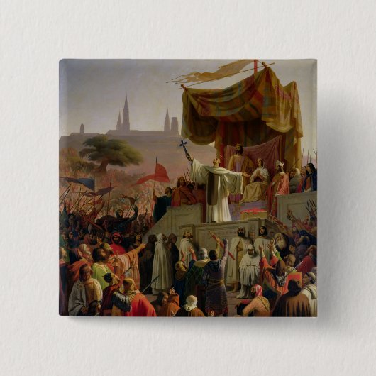 第2回十字軍を説教するサンベルナール峠 缶バッジ (正面)