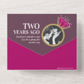 第2回結婚記念ガーネットリングRSVP写真 オールインワン招待状 (裏面)