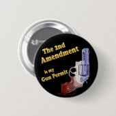 第2回補正銃許可状 缶バッジ (正面&裏面)