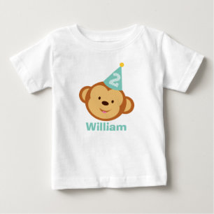 第2回誕生日おめでとうパーソナライズされた子 ベビーTシャツ