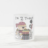 第2回誕生日の海賊Tシャツとギフト フロストグラスマグカップ (中央)