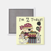 第2回誕生日の海賊Tシャツとギフト マグネット (正面/裏面)