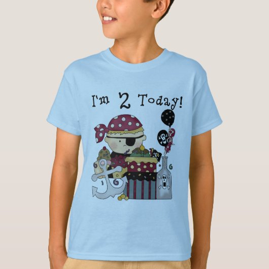 第2回誕生日の海賊Tシャツとギフト Tシャツ (正面)