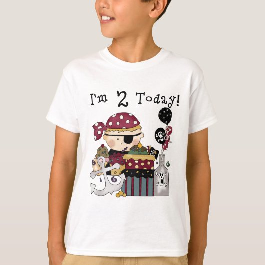 第2回誕生日の海賊Tシャツとギフト Tシャツ (正面)