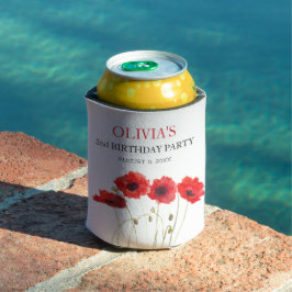 第2回誕生日パーティーポピー赤ちゃん女の子 缶クーラー