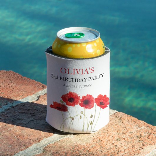 第2回誕生日パーティーポピー赤ちゃん女の子 缶クーラー (インサイチュ プール)
