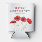 第2回誕生日パーティーポピー赤ちゃん女の子 缶クーラー (正面)