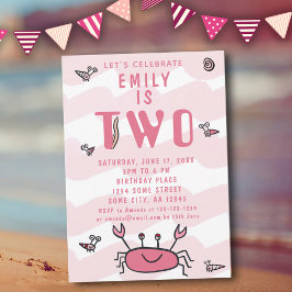 第2回誕生日ピンクカニ海獣ガール 招待状