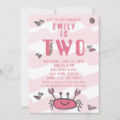 第2回誕生日ピンクカニ海獣ガール 招待状 (正面)