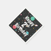 第2回誕生日ロケット艦と惑星 スタンダードカクテルナプキン (角)