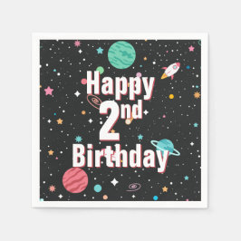 第2回誕生日ロケット艦と惑星 スタンダードカクテルナプキン