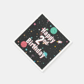 第2回誕生日ロケット艦と惑星 スタンダードカクテルナプキン (角)