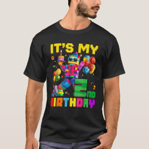 第2回誕生日建物レンガ2年 Tシャツ
