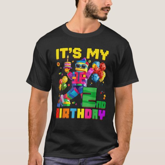 第2回誕生日建物レンガ2年 Tシャツ (正面)